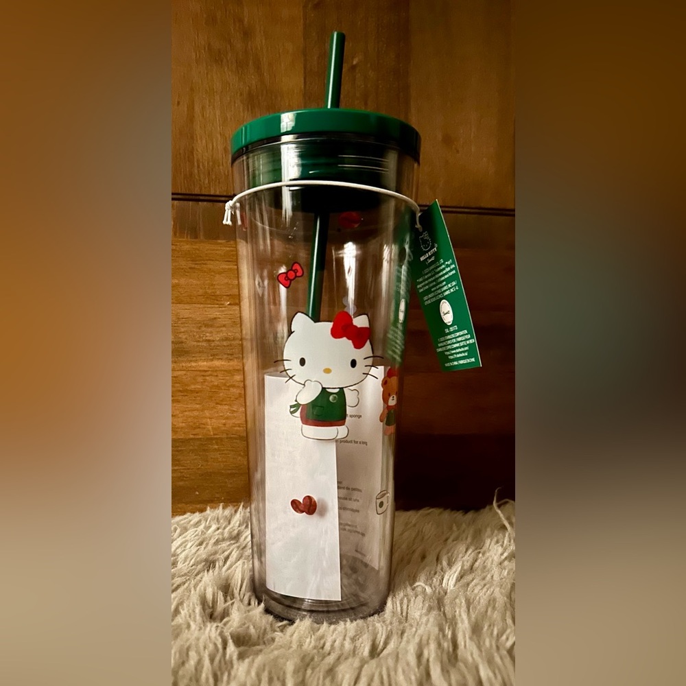 Starbucks Hello Kitty Clear Tumbler 2025 Holiday Limited Edition